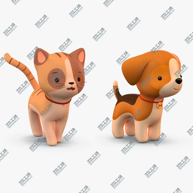 images/goods_img/2021040164/3D model Cute Cartoon Cat Dog Pack Collection/1.jpg
